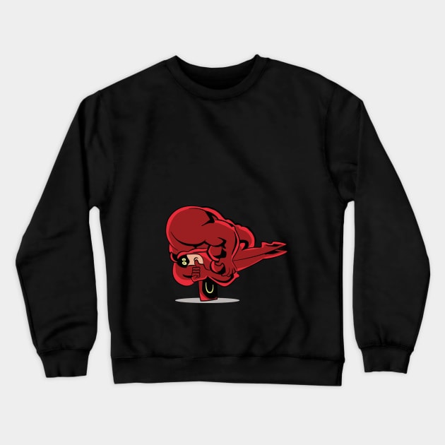 Crimson Chin Crewneck Sweatshirt by tdK